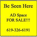 Ad Space for Sale. Contact 619-326-6191 Ad Space for Sale. Contact 619-326-6191